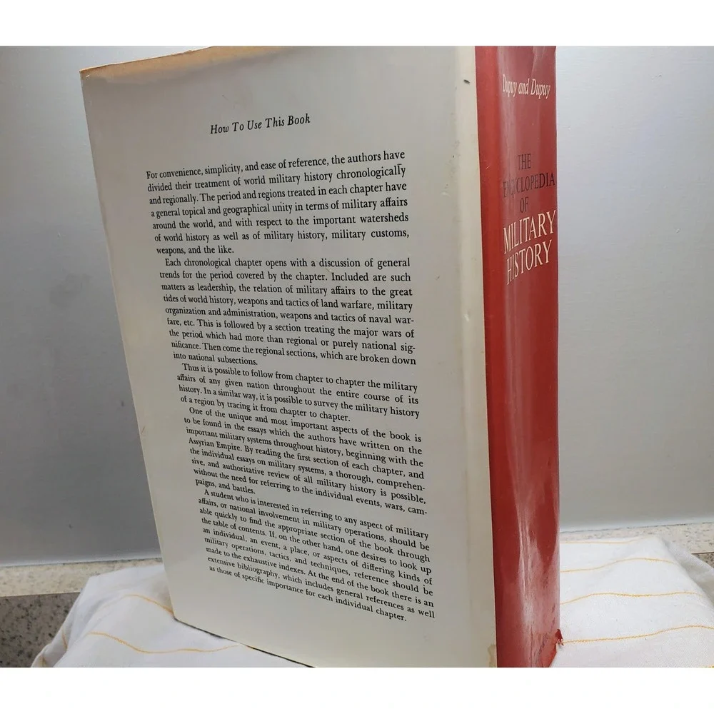 The Encyclopedia Military History 3500 BC to Present Dupuy 1970 1st Edition Book